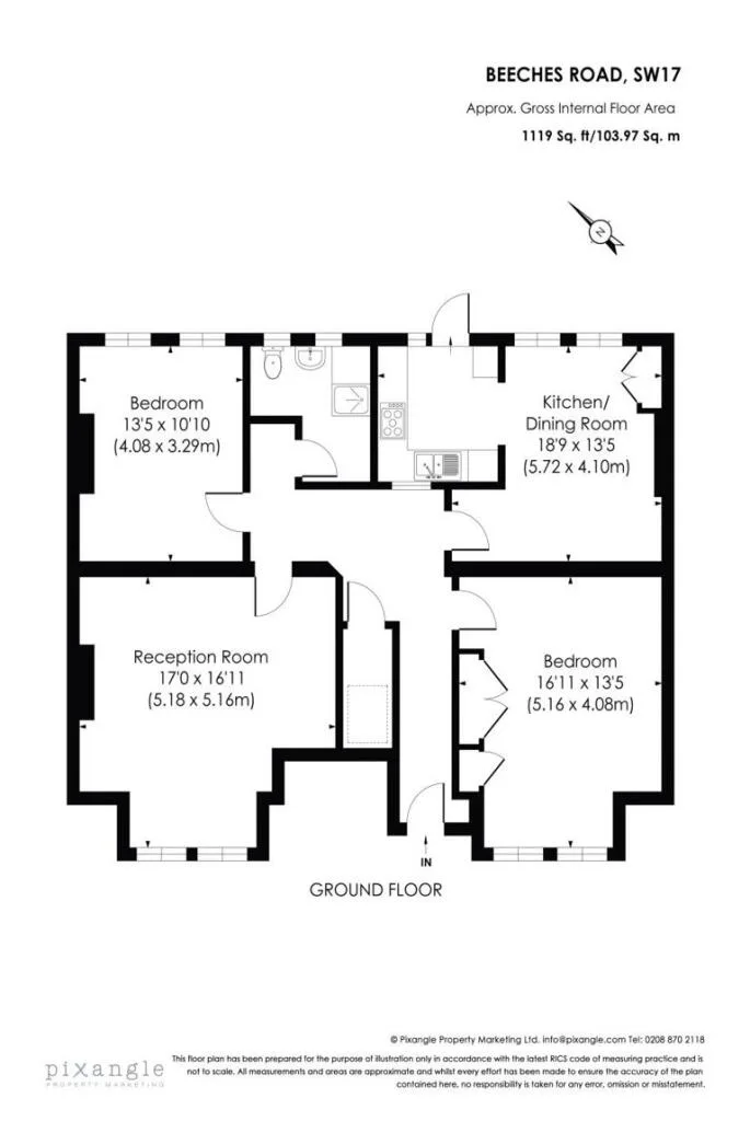 2 bedroom maisonette for rent
