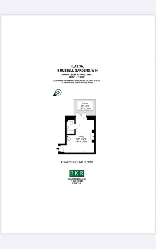 Studio flat for rent