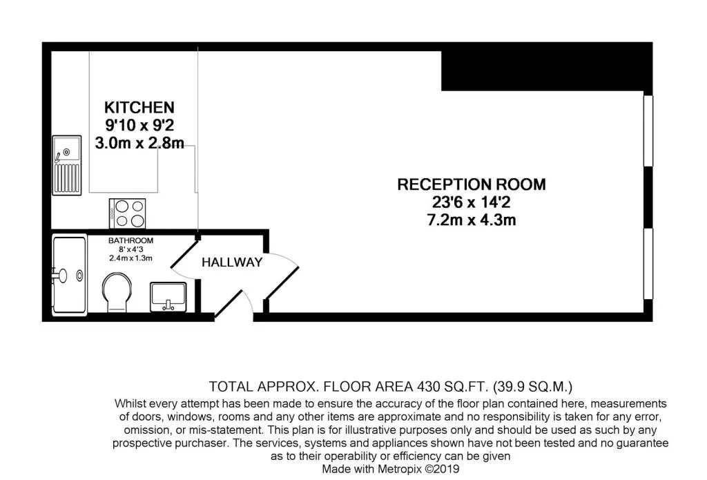 Studio flat for rent