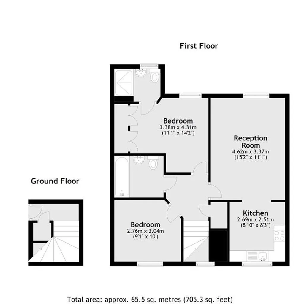 2 bedroom maisonette for rent