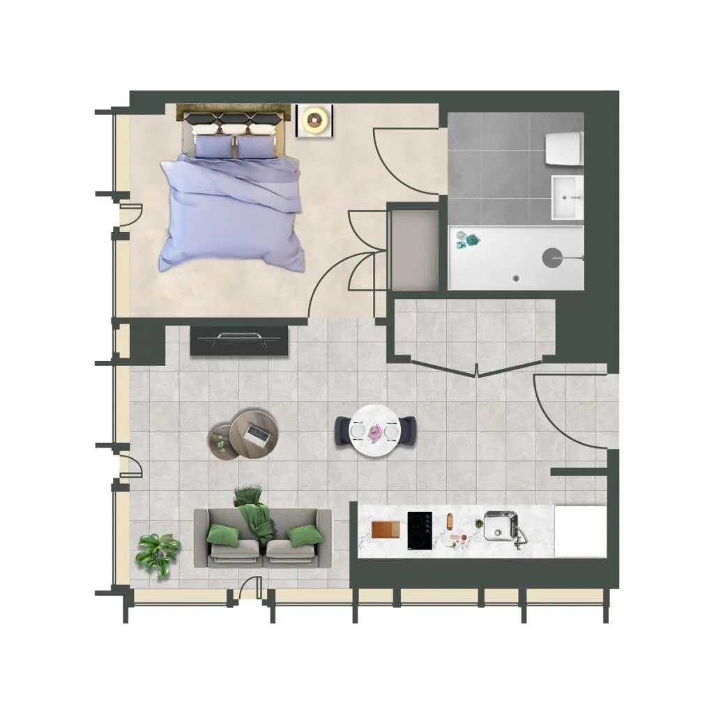 Studio apartment for rent