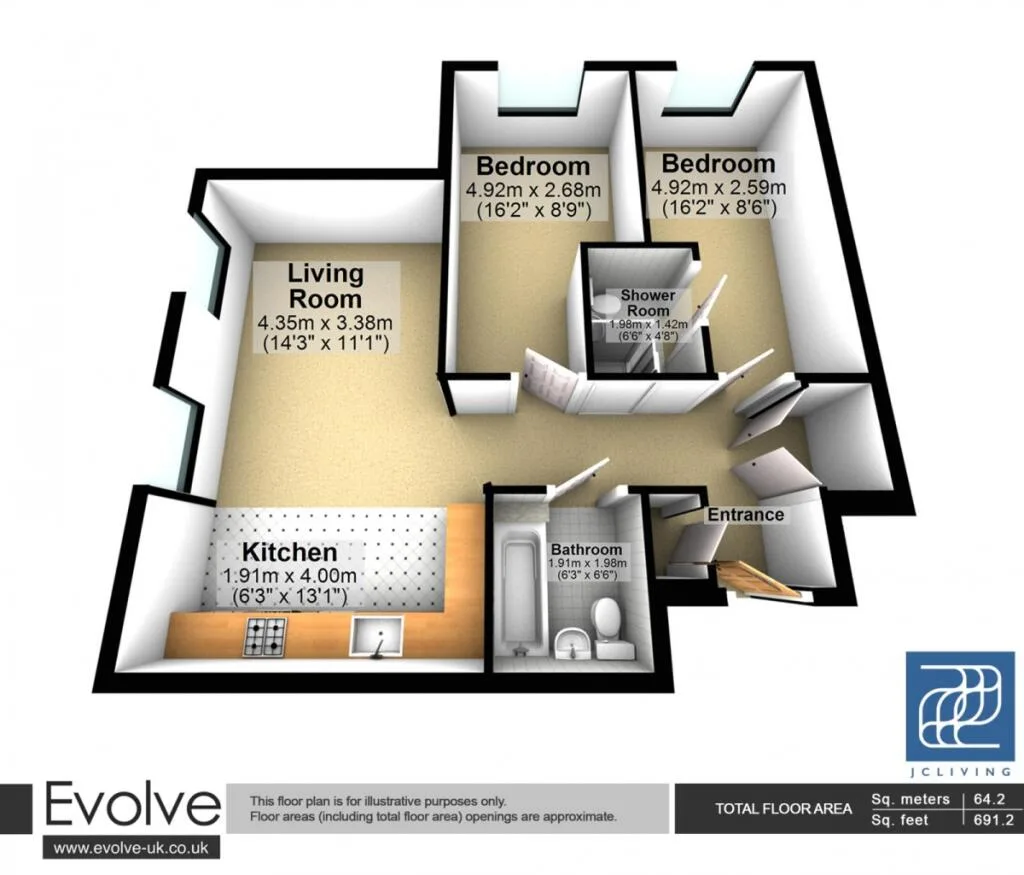 2 bedroom flat for rent