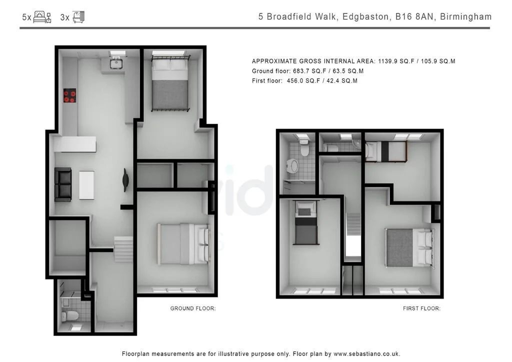 1 bedroom detached house for rent