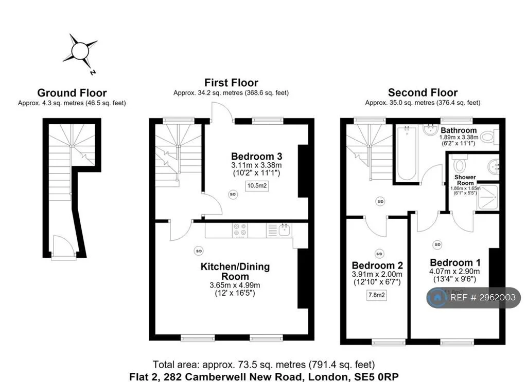 3 bedroom flat for rent