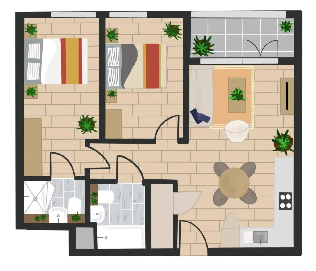 2 bedroom apartment for rent