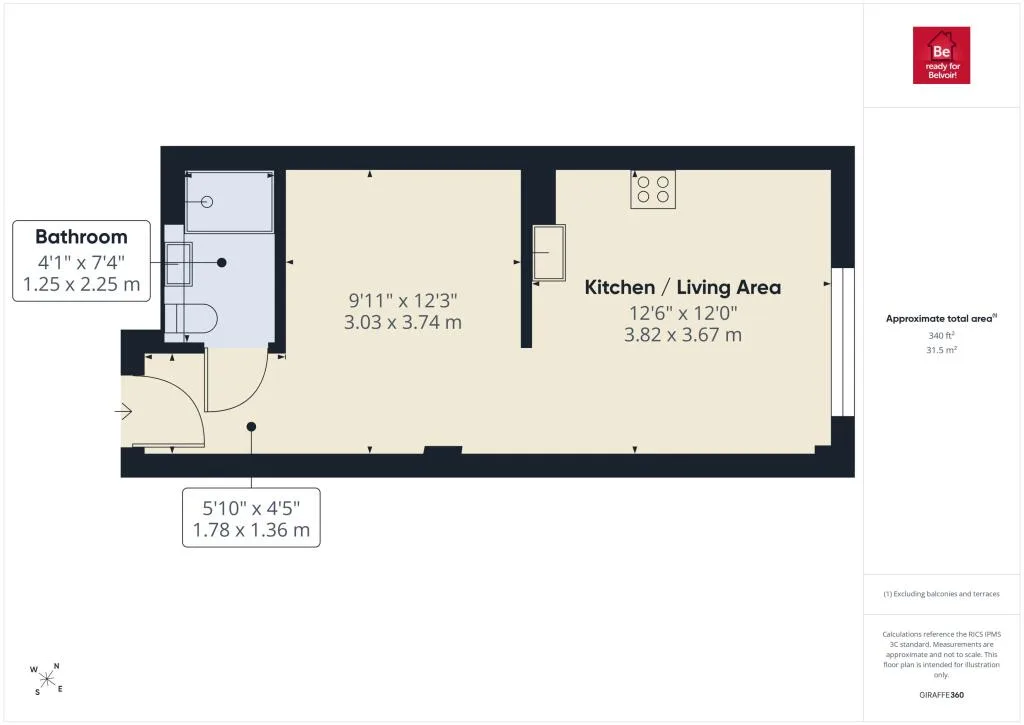 Studio flat for rent