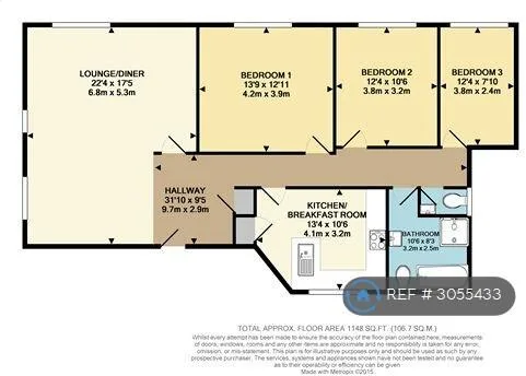 3 bedroom flat for rent