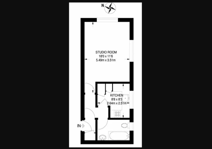Studio apartment for rent