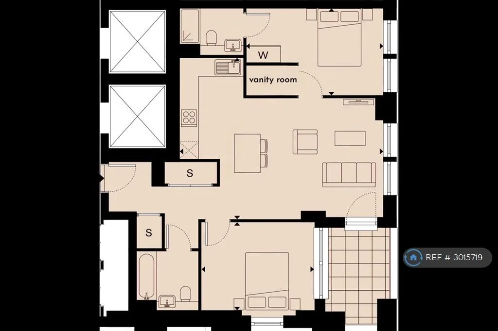 2 bedroom penthouse for rent