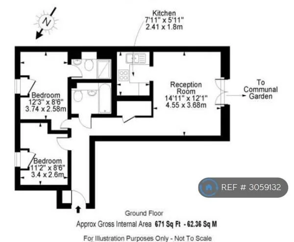2 bedroom flat for rent