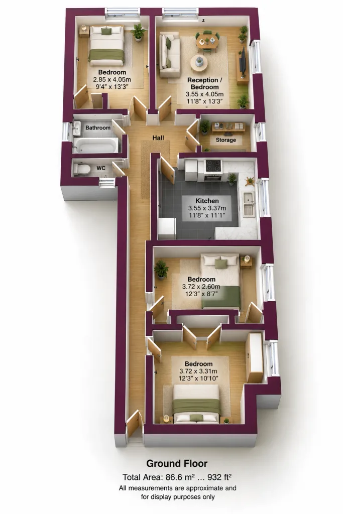 3 bedroom flat for rent