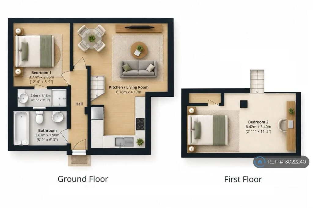 2 bedroom penthouse for rent