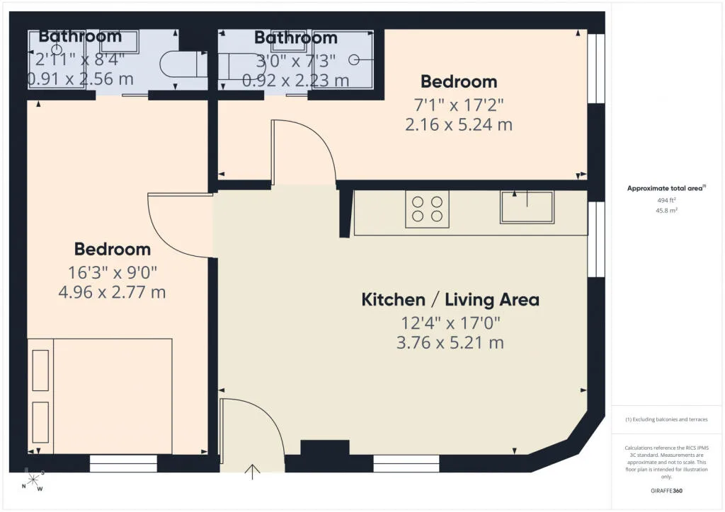 2 bedroom flat for rent