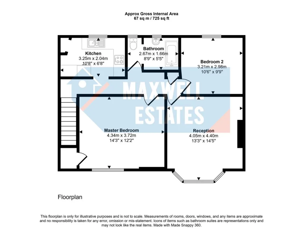 2 bedroom maisonette for rent