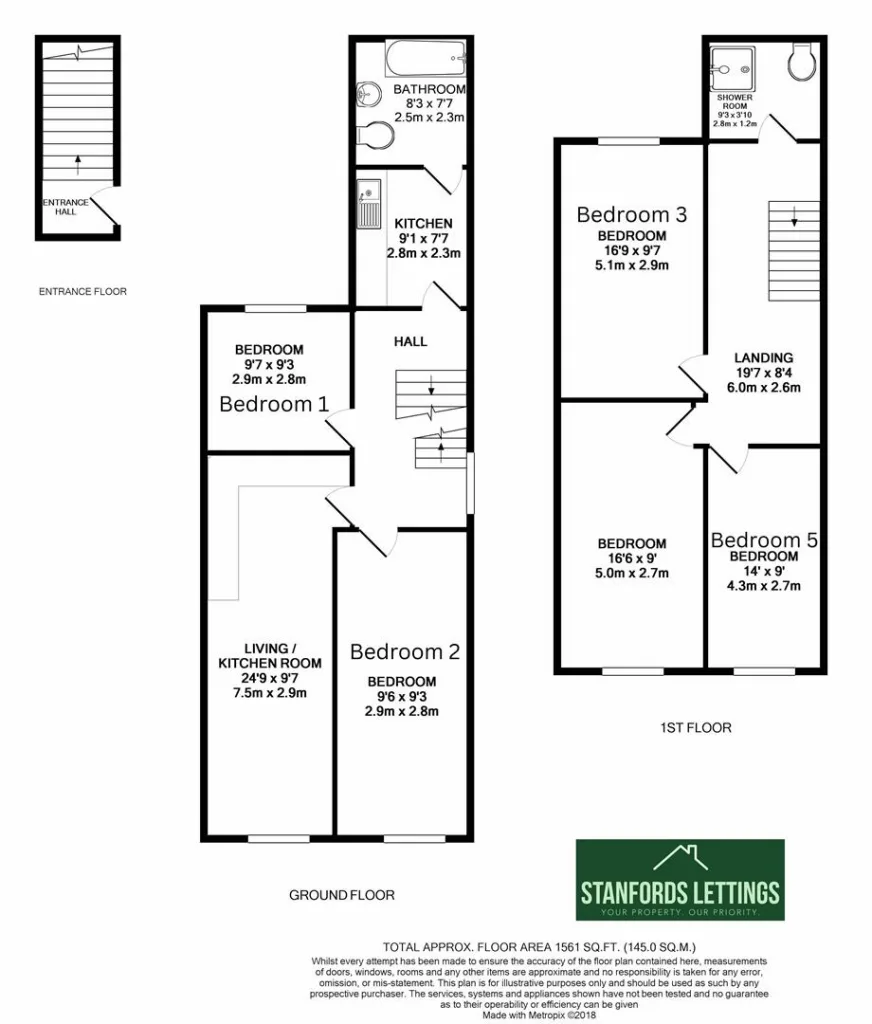 1 bedroom maisonette for rent