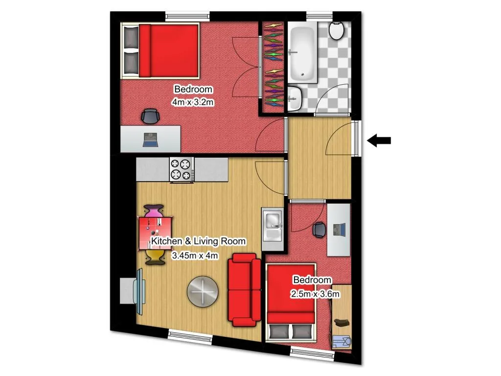 2 bedroom apartment for rent