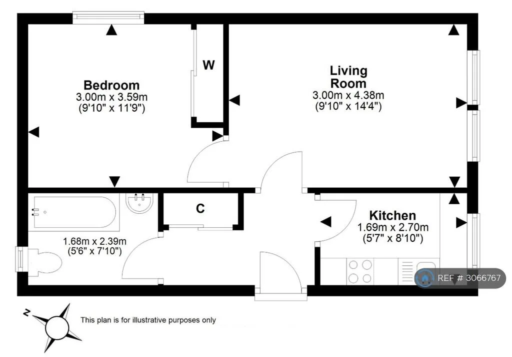 1 bedroom flat for rent