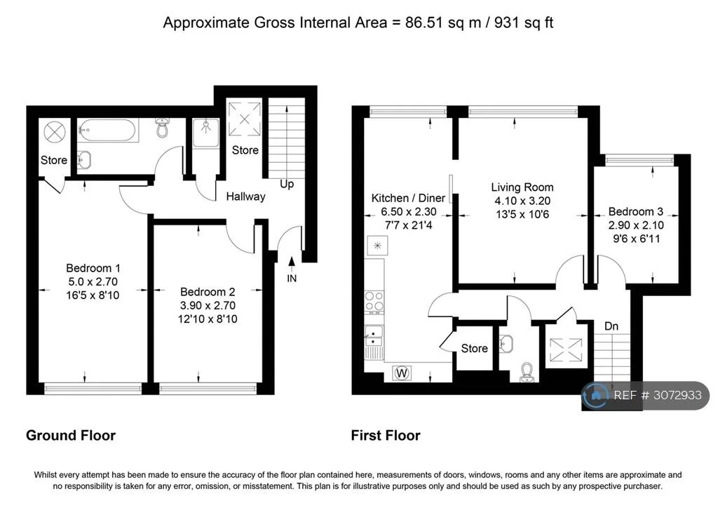 3 bedroom maisonette for rent