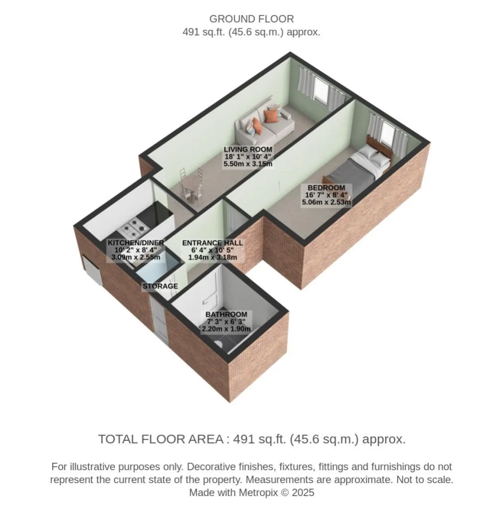 1 bedroom apartment for rent