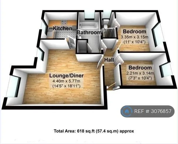 2 bedroom flat for rent