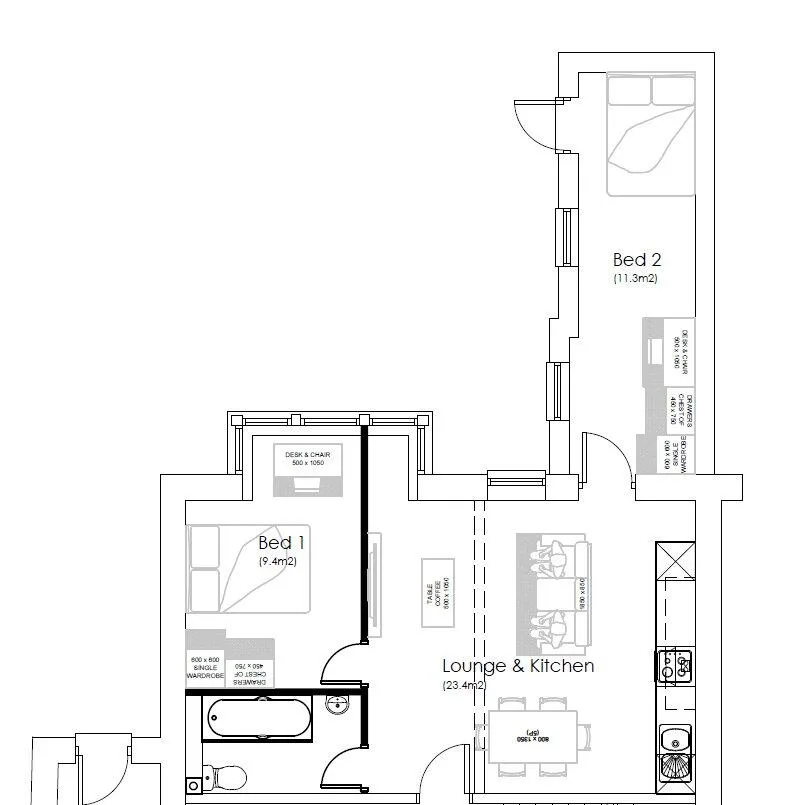 2 bedroom apartment for rent