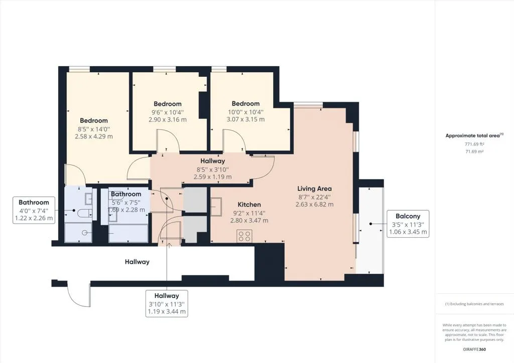 3 bedroom apartment for rent