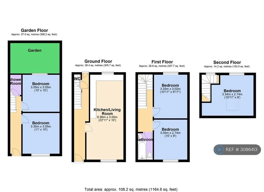 5 bedroom terraced house for rent