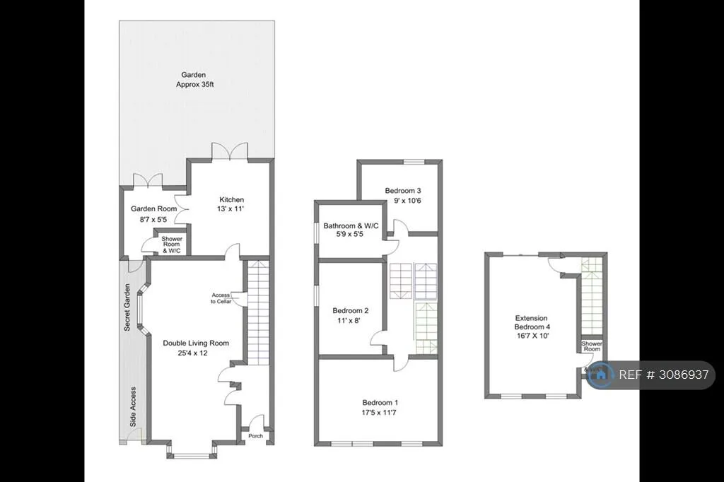 4 bedroom end of terrace house for rent