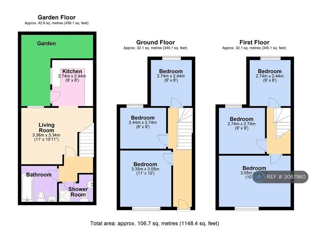 6 bedroom terraced house for rent