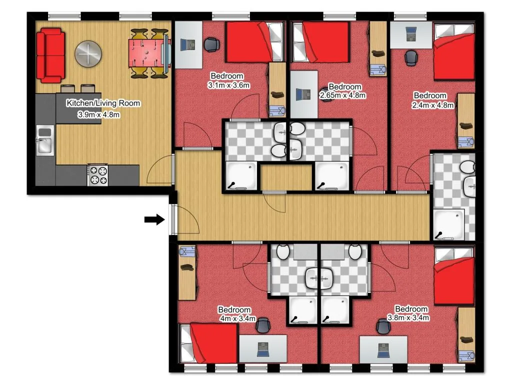 5 bedroom apartment for rent