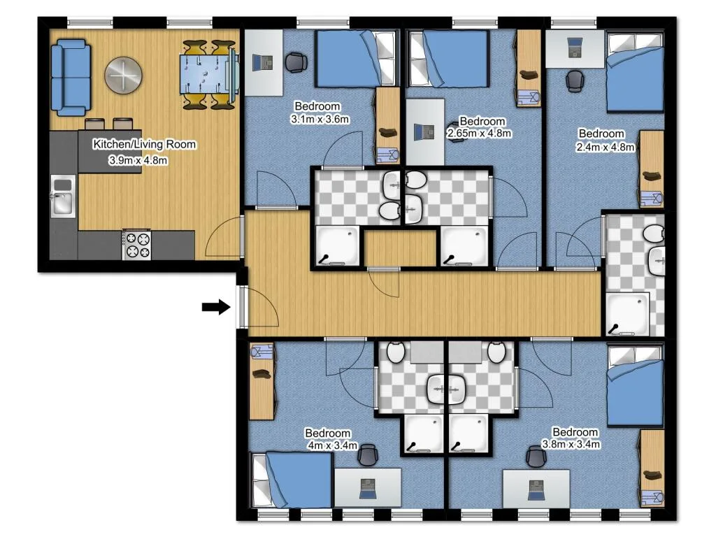 5 bedroom apartment for rent