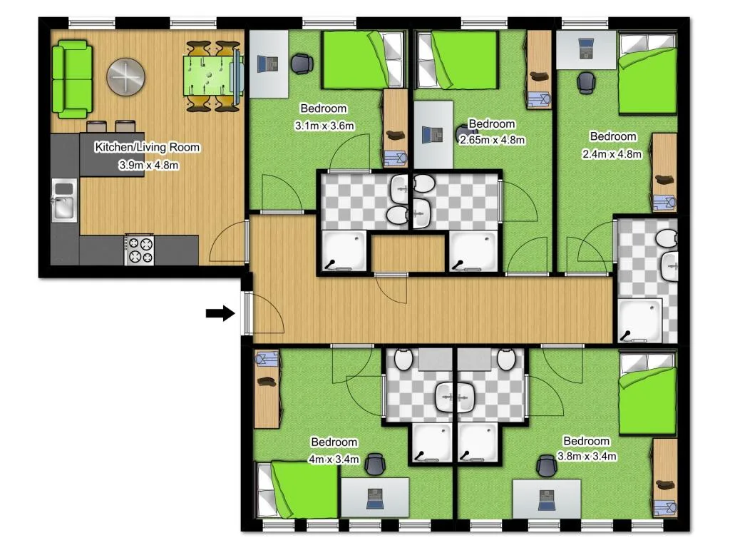 5 bedroom apartment for rent