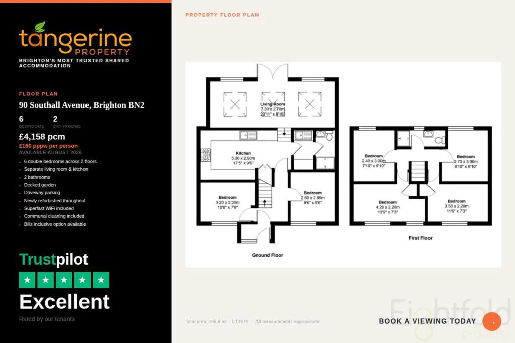 6 bedroom semi-detached house for rent