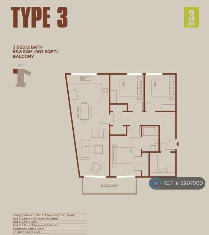 3 bedroom flat for rent