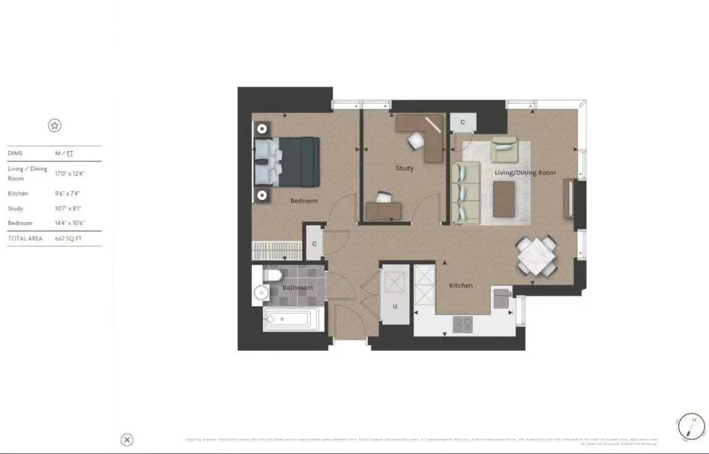1 bedroom apartment for rent