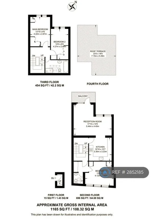 2 bedroom penthouse for rent