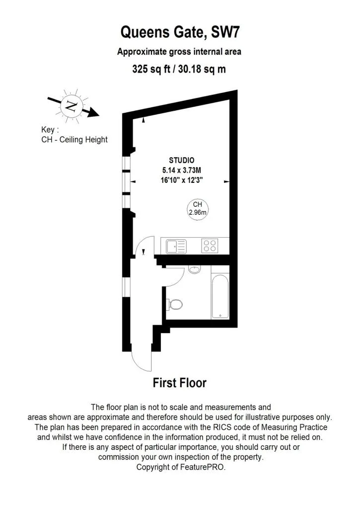 Studio flat for rent