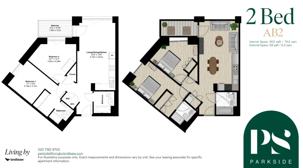 2 bedroom apartment for rent