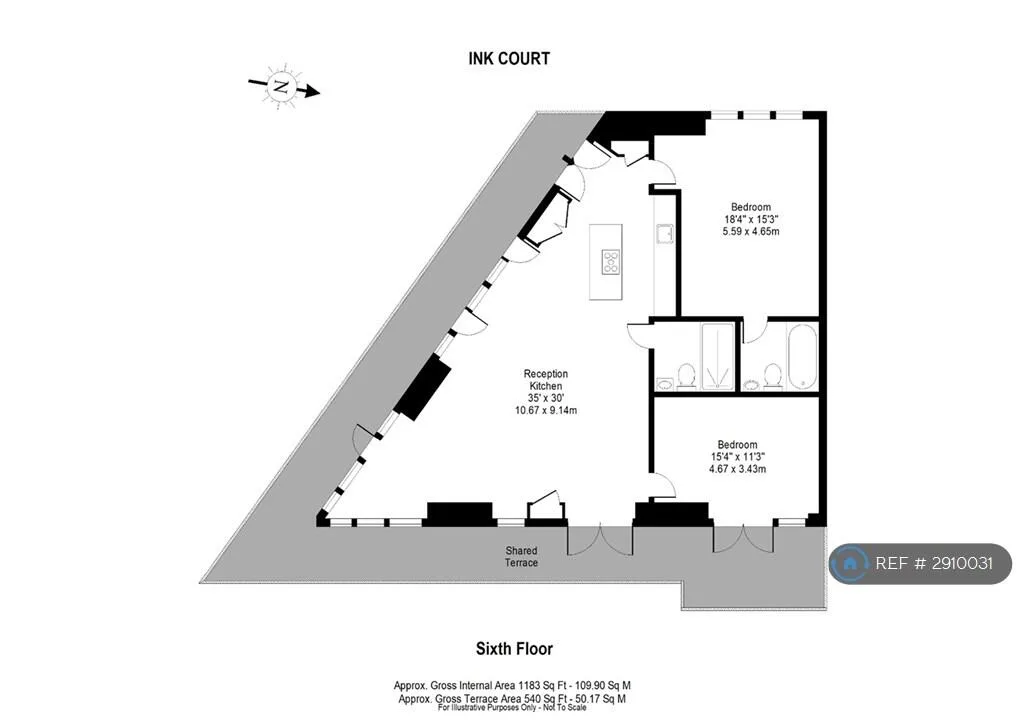 2 bedroom penthouse for rent