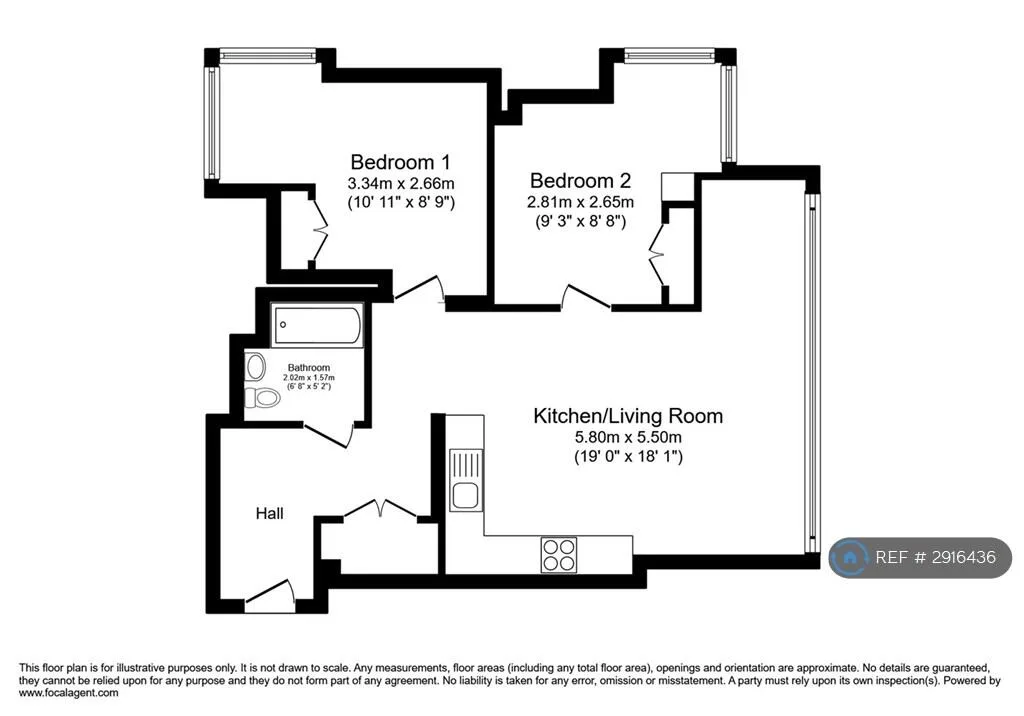 2 bedroom flat for rent