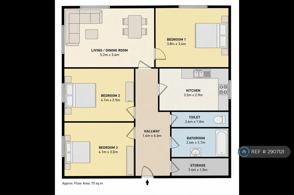 3 bedroom flat for rent